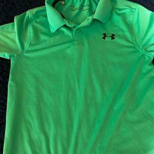 Mint green under armour boys youth t shirt